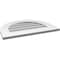 Ekena Millwork Round Top Surface Mount PVC Gable Vent: Non-Functional, w/ 3-1/2"W x 1"P Standard Frame, 24"W x 18"H GVPRT24X1801SN - alternate 4